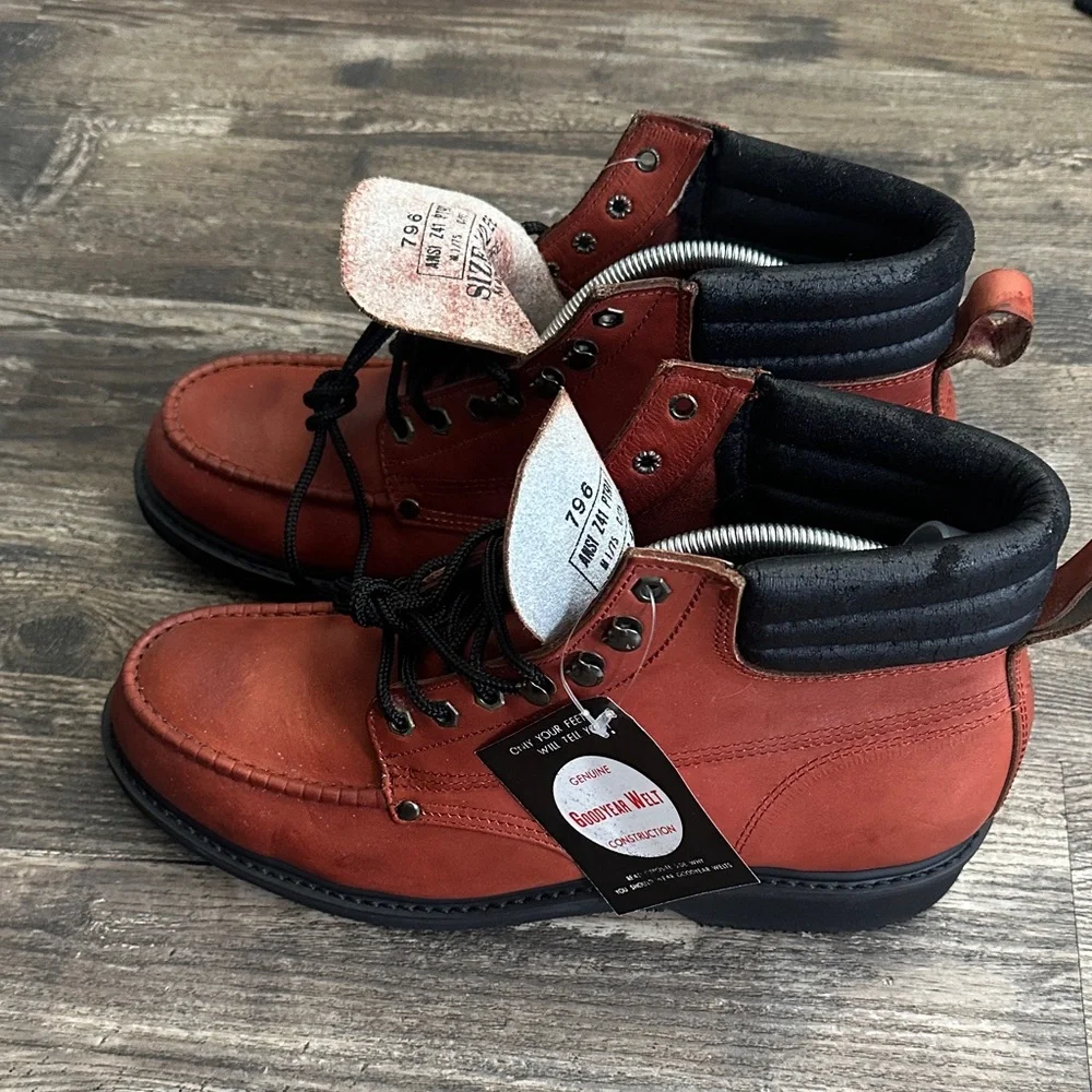 Iron Age Rugged Protection Men's Brown Leather Boots Size 12EE